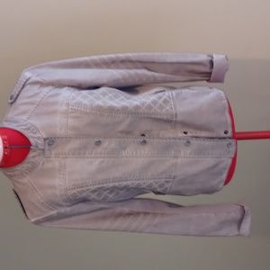 Maurices Mauve Pink Faux Leather Jacket Full Zippered…